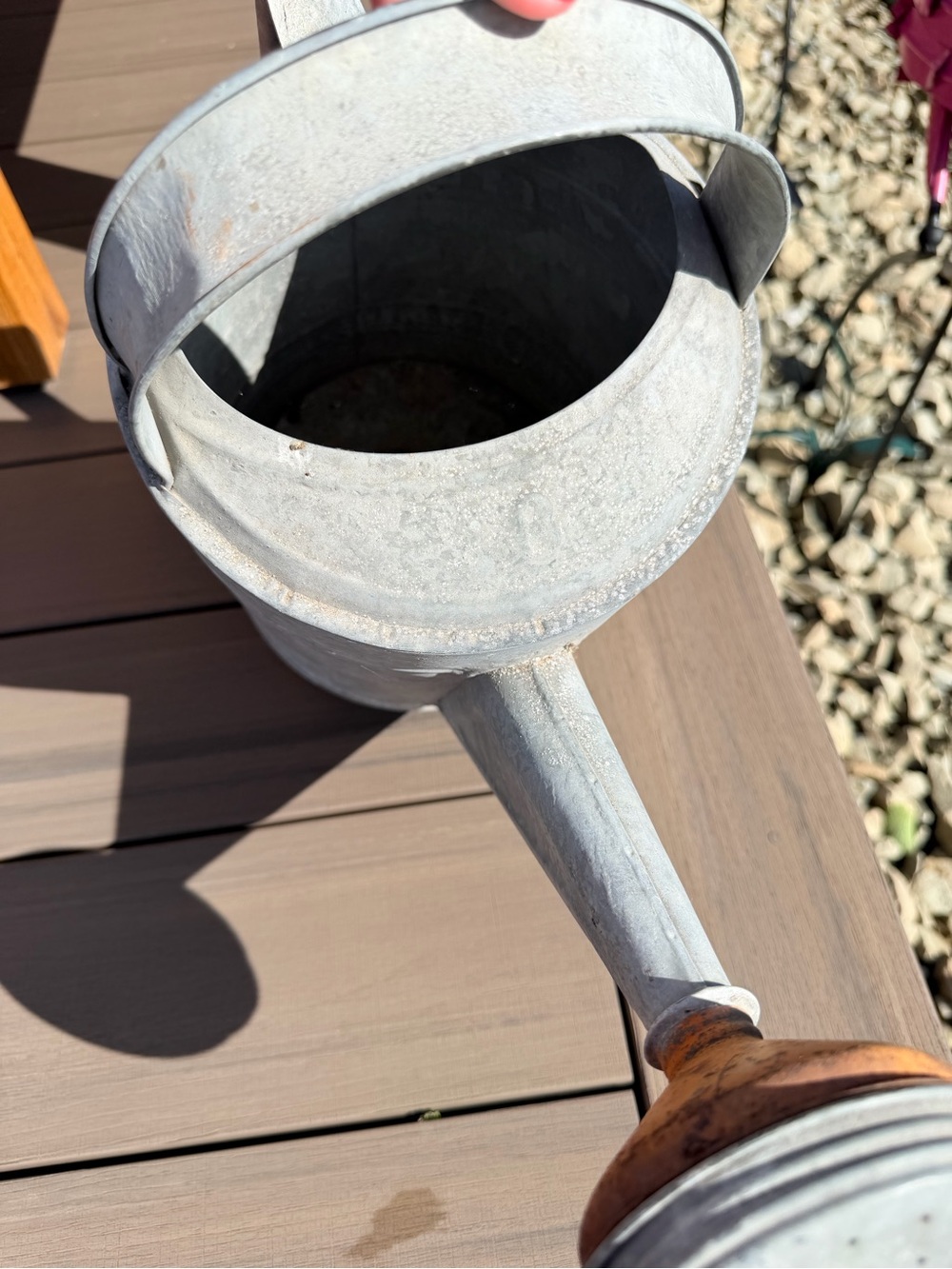 Vintage Galvanized Watering Can with Sprinkle Spout No 8 on top - Picture 5 of 6